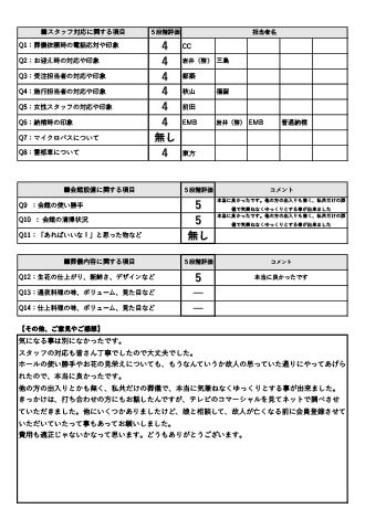 お客様の声