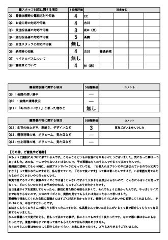 お客様の声